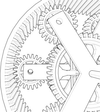 Mimari sanat konseptinde soyut çizgiler, minimum geometrik şekiller. 