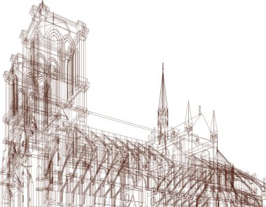 Mimari sanat konseptinde soyut çizgiler, minimum geometrik şekiller.