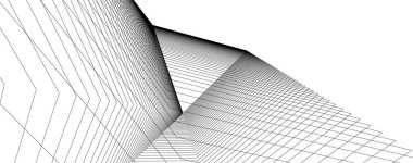 Arkaplanda mimari bina 3d illüstrasyon