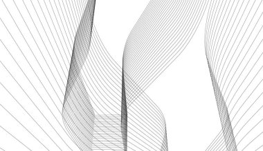 Mimari sanat konseptinde soyut çizgiler, minimum geometrik şekiller. 