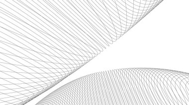 Mimari sanat konseptinde soyut çizgiler, minimum geometrik şekiller.