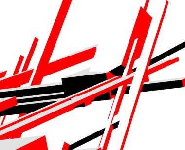 Mimari sanat konseptinde soyut çizgiler, minimum geometrik şekiller. 