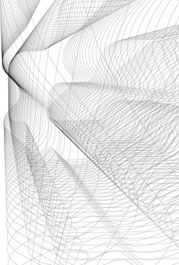 Mimari sanat konseptinde soyut çizgiler, minimum geometrik şekiller.