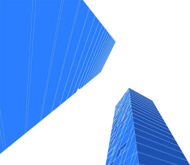 Mimari sanat konseptinde soyut çizgiler, minimum geometrik şekiller.