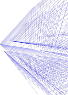 Mimari sanat konseptinde soyut çizgiler, minimum geometrik şekiller. 