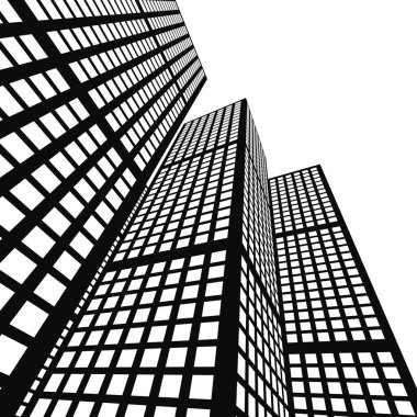 Mimari sanat konseptinde soyut çizgiler, minimum geometrik şekiller. 