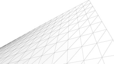 Mimari sanat konseptinde soyut çizgiler, minimum geometrik şekiller. 