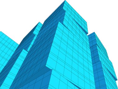 Mimari sanat konseptinde soyut çizgiler, minimum geometrik şekiller. 