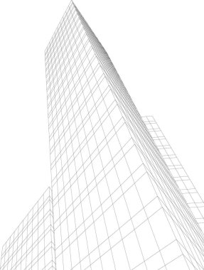 Mimari sanat konseptinde soyut çizgiler, minimum geometrik şekiller. 