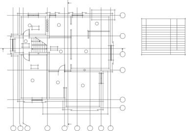 Mimari sanat konseptinde soyut çizgiler, minimum geometrik şekiller. 