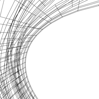 Mimari sanat konseptinde soyut çizgiler, minimum geometrik şekiller. 