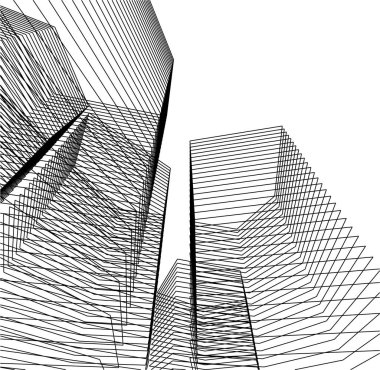 minimal geometrik şekiller, mimari çizgiler