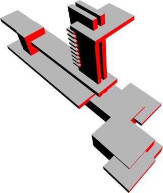 minimal geometrik şekiller, mimari çizgiler