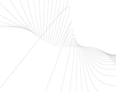 Mimari sanat konseptinde soyut çizgiler, minimum geometrik şekiller.