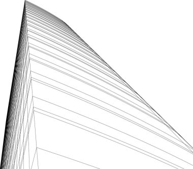 Mimari sanat konseptinde soyut çizgiler, minimum geometrik şekiller. 