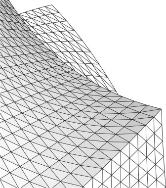 Mimari sanat konseptinde soyut çizgiler, minimum geometrik şekiller. 