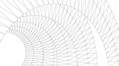 Mimari sanat konseptinde soyut çizgiler, minimum geometrik şekiller. 