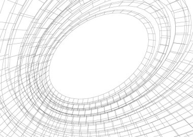Mimari sanat konseptinde soyut çizgiler, minimum geometrik şekiller. 