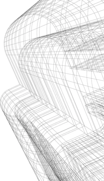 Arquitetura Edifício Ilustração Fundo —  Vetores de Stock