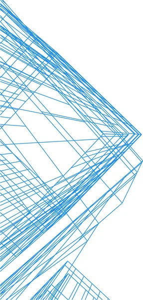 Abstrakcyjne Linie Rysunku Koncepcji Sztuki Architektonicznej Minimalne Kształty Geometryczne — Wektor stockowy