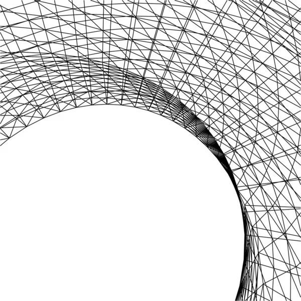 Abstrakte Zeichnungslinien Architektonischen Kunstkonzept Minimale Geometrische Formen — Stockvektor