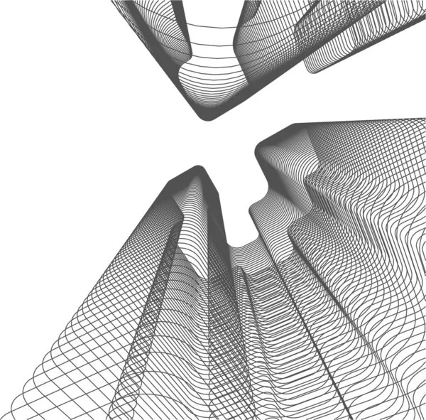 Formes Géométriques Minimales Lignes Architecturales — Image vectorielle