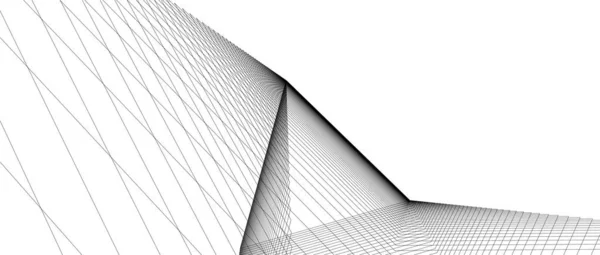 Formas Geométricas Mínimas Linhas Arquitetônicas — Vetor de Stock