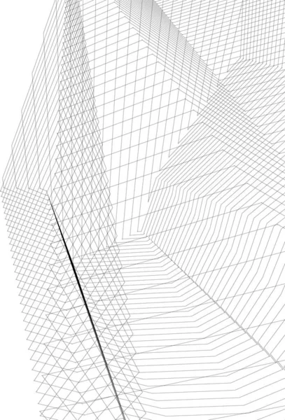 Formes Géométriques Minimales Lignes Architecturales — Image vectorielle