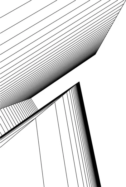 Minimale Geometrische Formen Architektonische Linien — Stockvektor