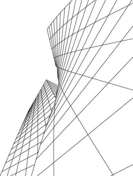 Formas Geométricas Mínimas Líneas Arquitectónicas — Archivo Imágenes Vectoriales