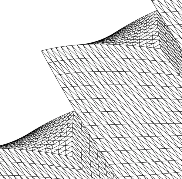 Linhas Abstratas Desenho Conceito Arte Arquitetônica Formas Geométricas Mínimas —  Vetores de Stock