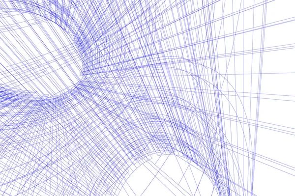 Abstrakte Zeichnungslinien Architektonischen Kunstkonzept Minimale Geometrische Formen — Stockvektor