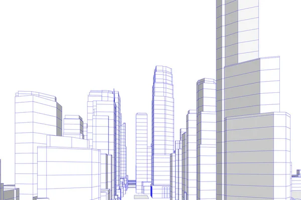 Linhas Abstratas Desenho Conceito Arte Arquitetônica Formas Geométricas Mínimas — Vetor de Stock