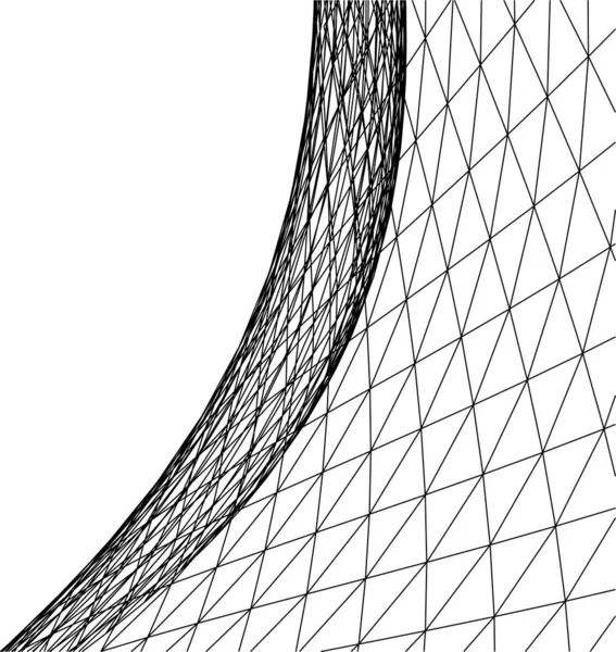 Lignes Dessin Abstraites Dans Concept Art Architectural Formes Géométriques Minimales — Image vectorielle