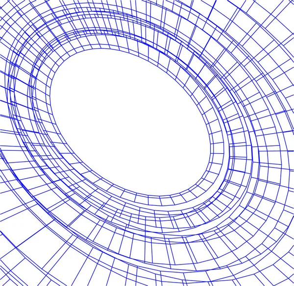 Elvont Rajzvonalak Építészeti Képzőművészetben Minimális Geometriai Formák — Stock Vector