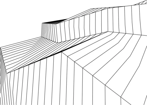 Formas Geométricas Mínimas Linhas Arquitetônicas — Vetor de Stock