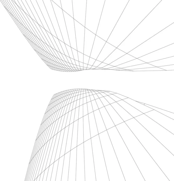 Linhas Abstratas Desenho Conceito Arte Arquitetônica Formas Geométricas Mínimas —  Vetores de Stock