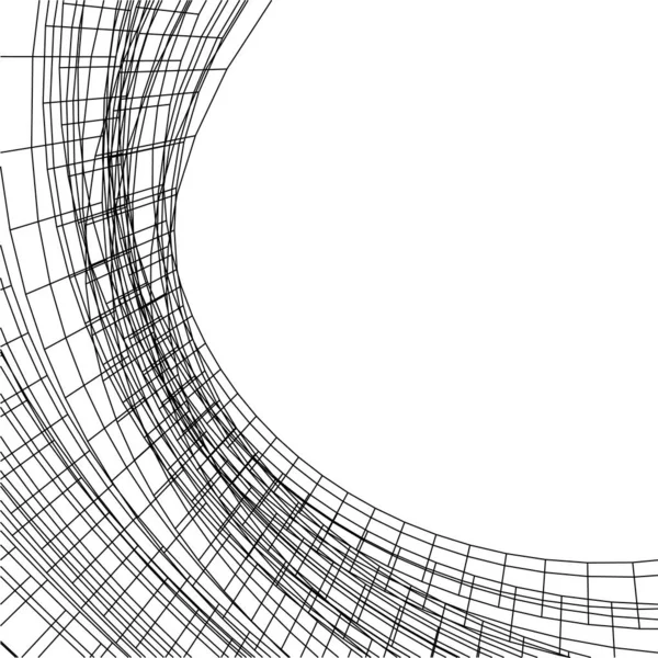 Abstrakcyjne Linie Rysunku Koncepcji Sztuki Architektonicznej Minimalne Kształty Geometryczne — Wektor stockowy