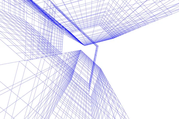 Архитектурное Построение Иллюстрации Фоне — стоковый вектор