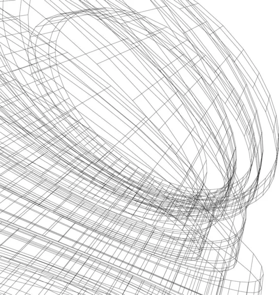 Linhas Abstratas Desenho Conceito Arte Arquitetônica Formas Geométricas Mínimas — Vetor de Stock