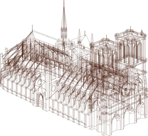 Líneas Abstractas Dibujo Concepto Arte Arquitectónico Formas Geométricas Mínimas — Archivo Imágenes Vectoriales