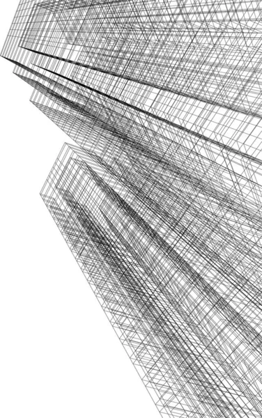 Formes Géométriques Minimales Lignes Architecturales — Image vectorielle