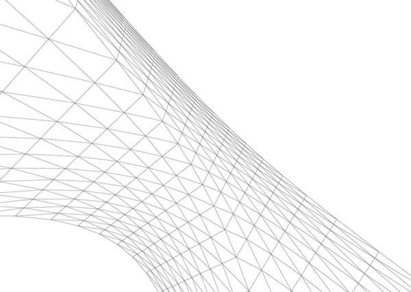 Linhas Abstratas Desenho Conceito Arte Arquitetônica Formas Geométricas Mínimas — Vetor de Stock