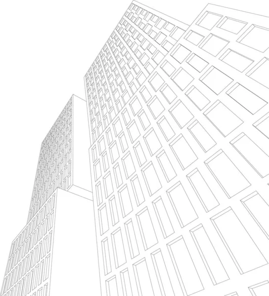 Mimari sanat konseptinde soyut çizgiler, minimum geometrik şekiller. 