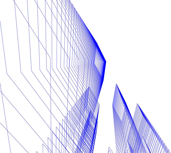 Mimari Sanat Konseptinde Soyut Çizgiler Minimum Geometrik Şekiller — Stok Vektör