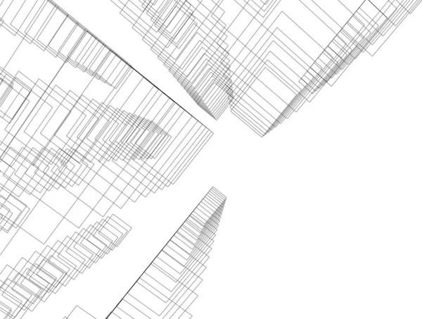 Minimale Geometrische Vormen Architectonische Lijnen — Stockvector