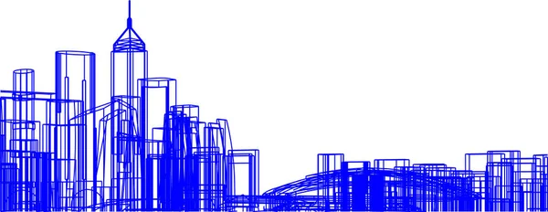 建筑3D背景图 — 图库矢量图片