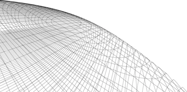 Linhas Abstratas Desenho Conceito Arte Arquitetônica Formas Geométricas Mínimas — Vetor de Stock