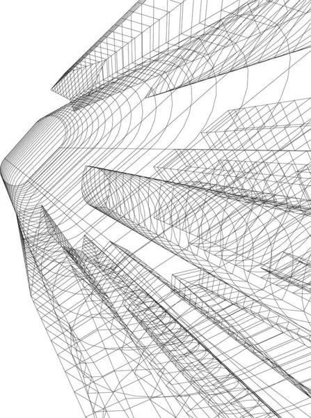 Arquitectura Edificio Ilustración Sobre Fondo — Archivo Imágenes Vectoriales