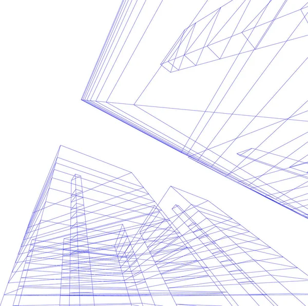 最小几何形状 建筑线 — 图库矢量图片